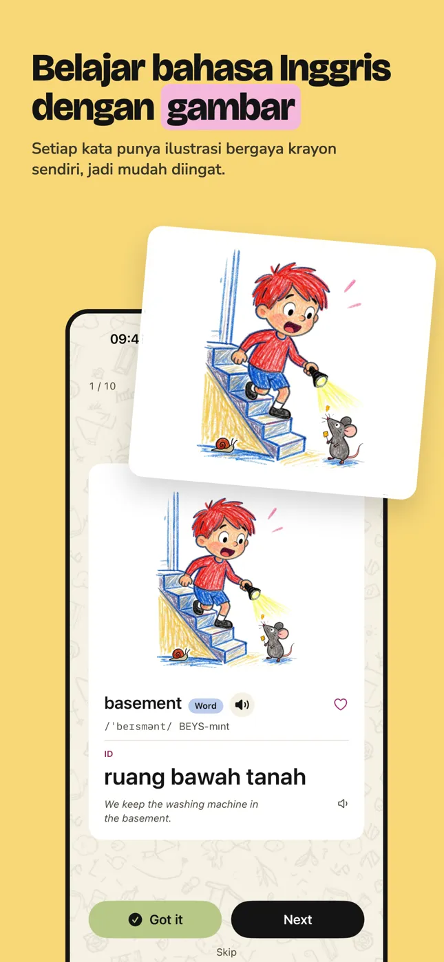 Belajar bahasa Inggris dengan gambar